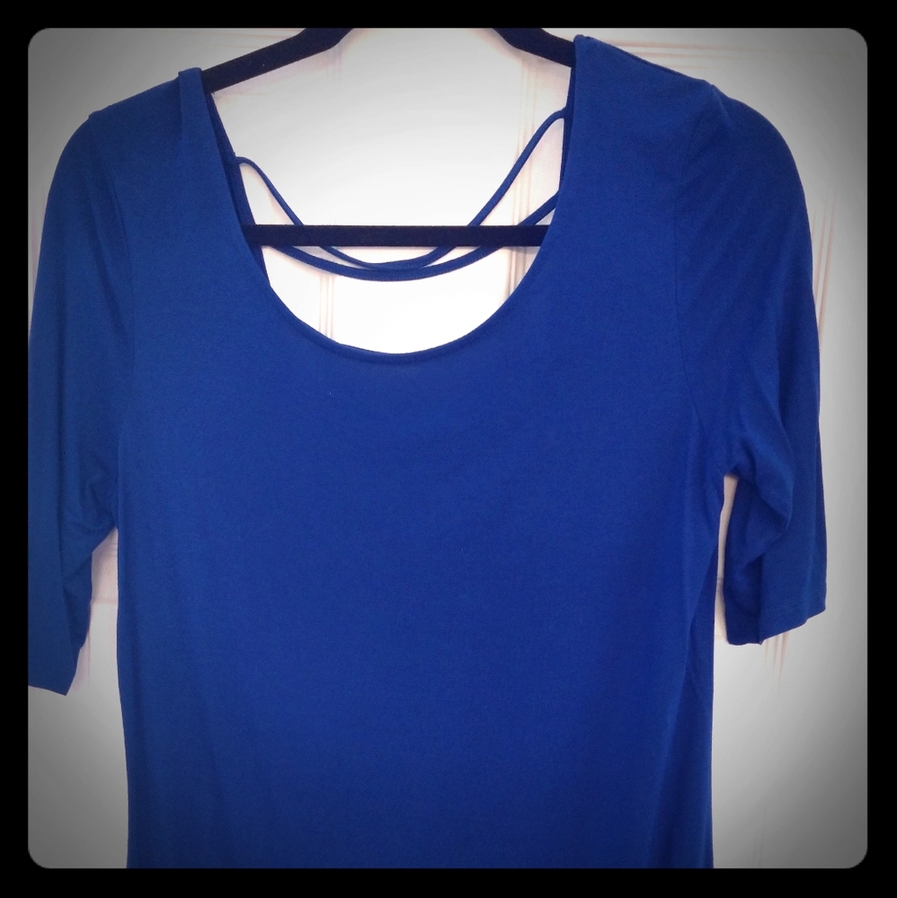 Sexy back blue top 🔥